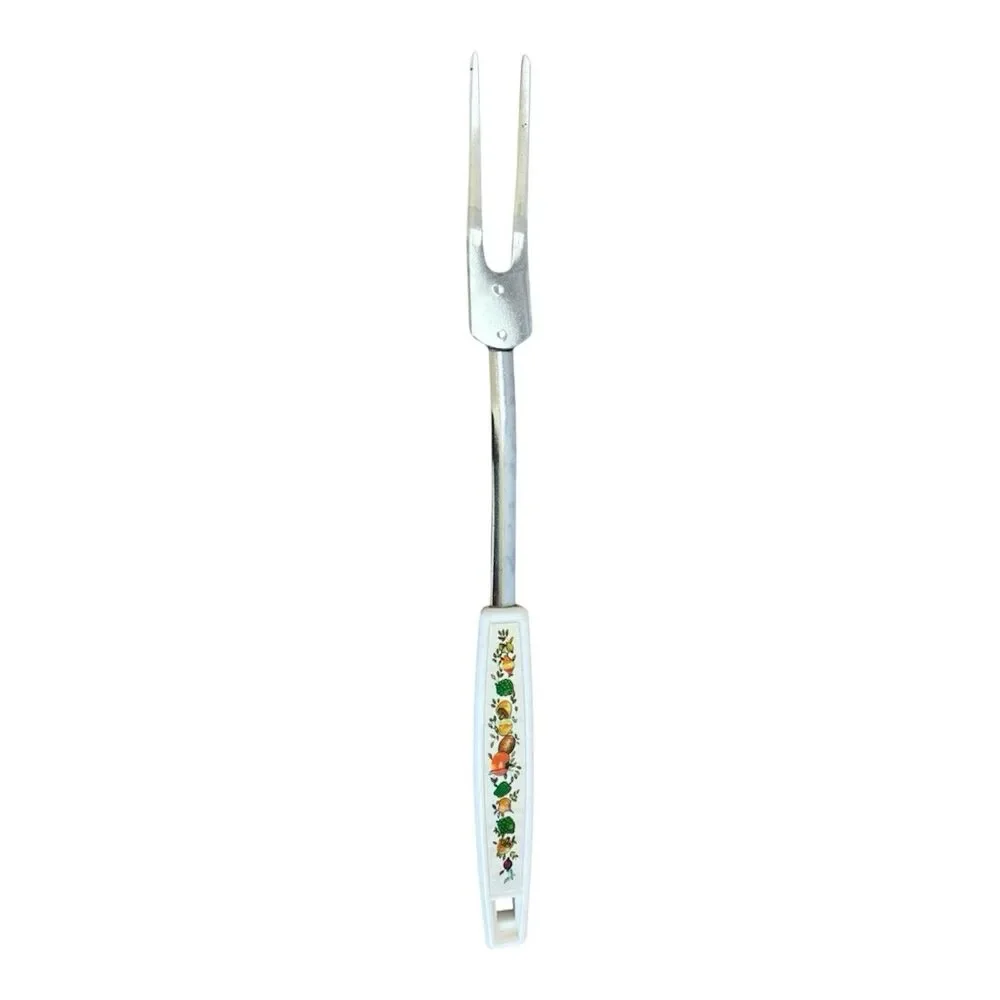 Spice Of Life Meat Serving Fork Ekco Mushrooms Vegetables Corning USA Vintage